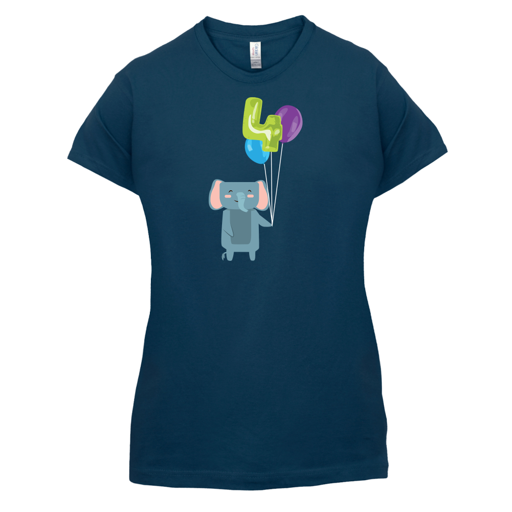 4th Birthday Elephant T Shirt