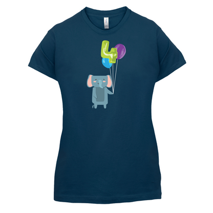 4th Birthday Elephant T Shirt