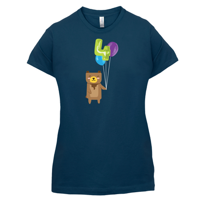 4th Birthday Bear T Shirt
