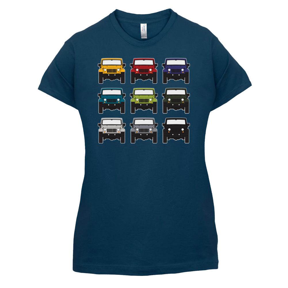 JW 9 Colour Car Grid T Shirt