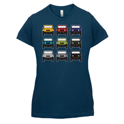 JW 9 Colour Car Grid T Shirt