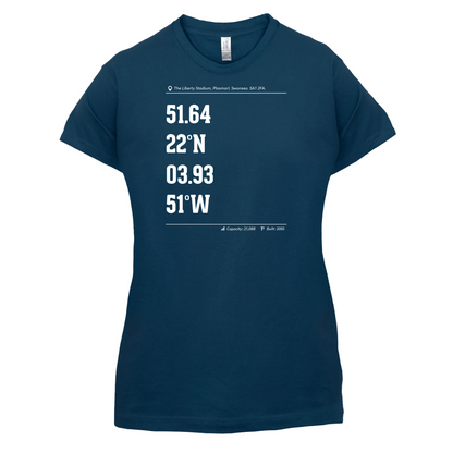 Stadium Coordinates Swansea T Shirt