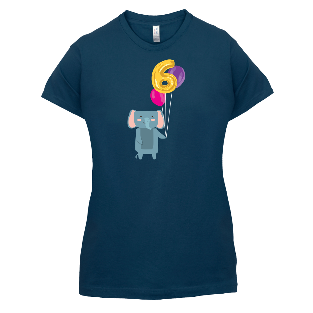 6th Birthday Elephant T Shirt