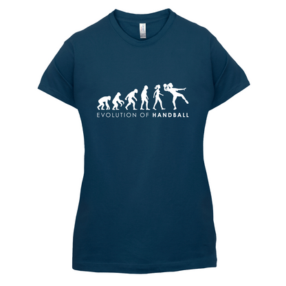 Evolution Of Woman Handball T Shirt