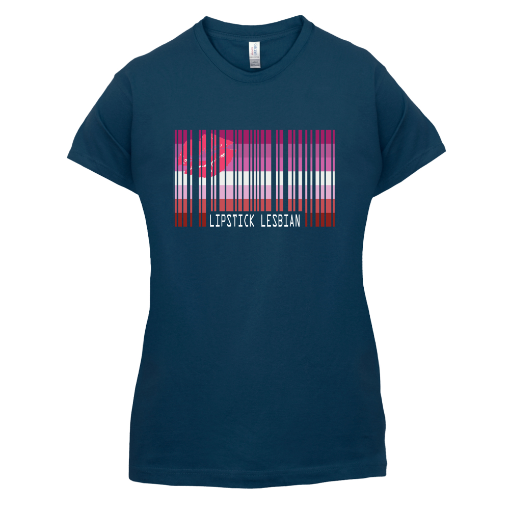 LGBT Barcode Flags - Lipstick Lesbian T Shirt