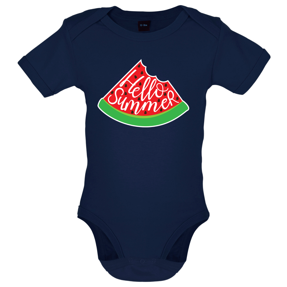 Hello Summer Watermelon Baby T Shirt