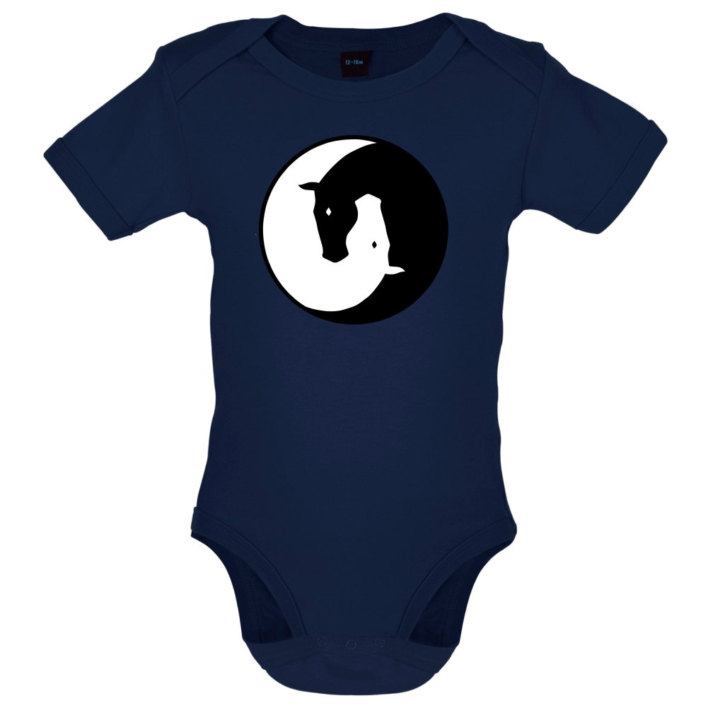 Yin Yang Horses Baby T Shirt