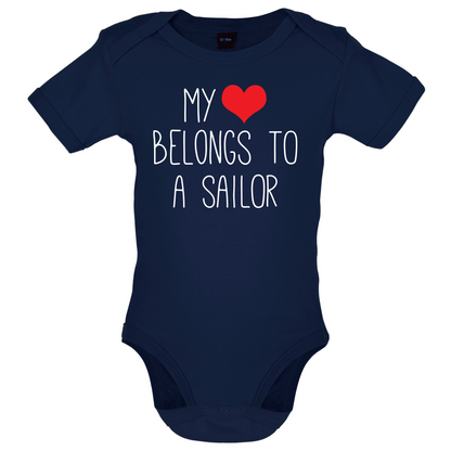 My Heart Belongs To A Sailor Baby T Shirt