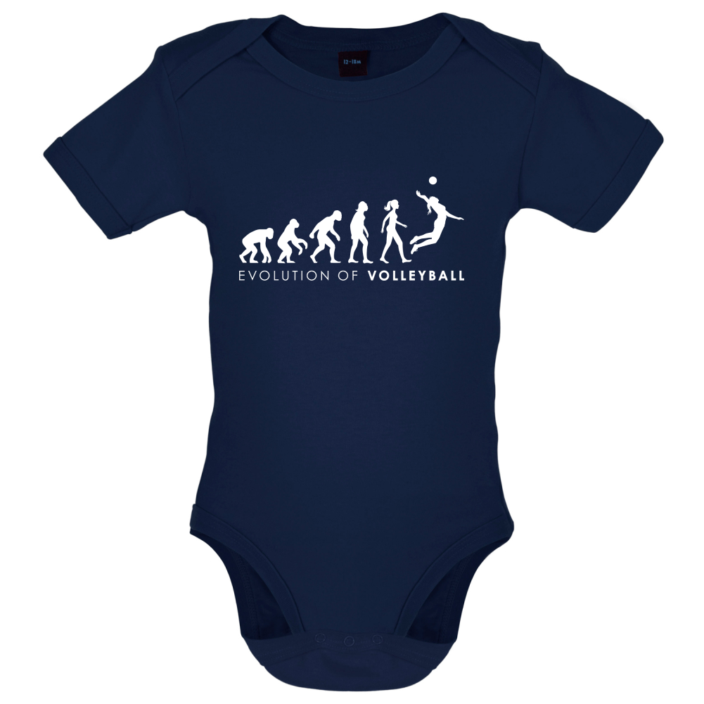 Evolution Of Woman Volleyball Baby T Shirt