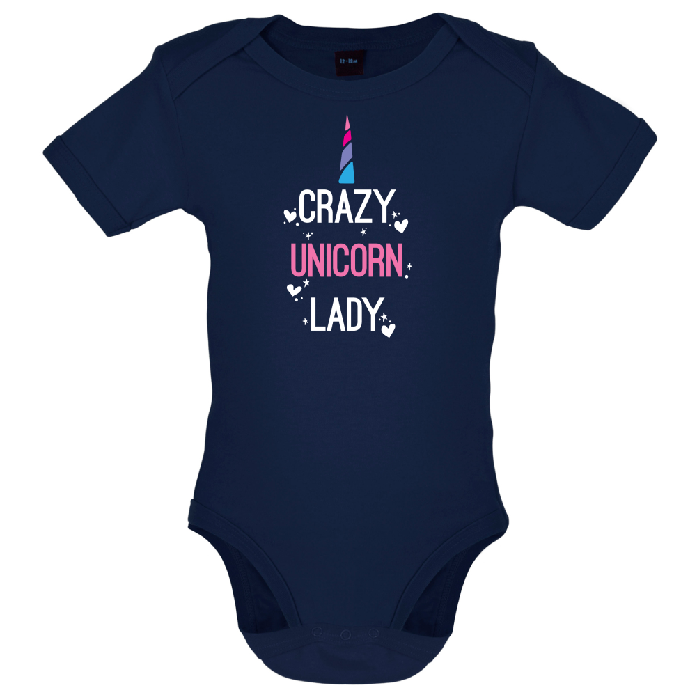 Crazy Unicorn Lady Baby T Shirt