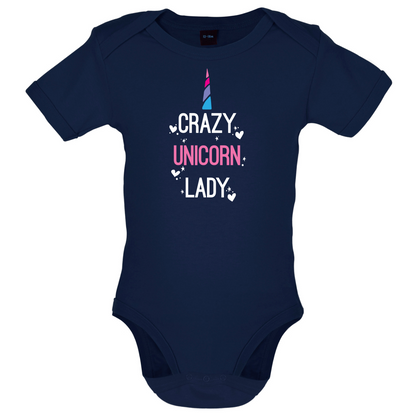 Crazy Unicorn Lady Baby T Shirt