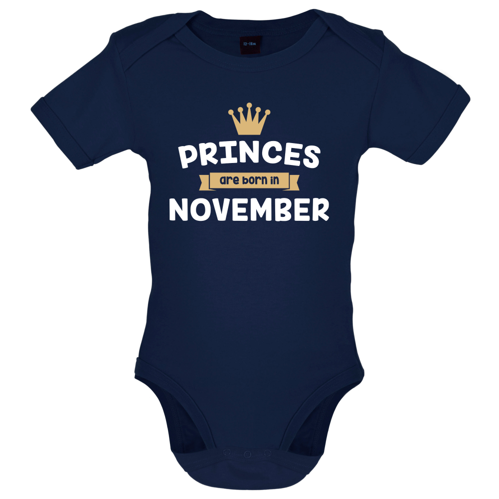 Princes Are Born In November Baby T Shirt