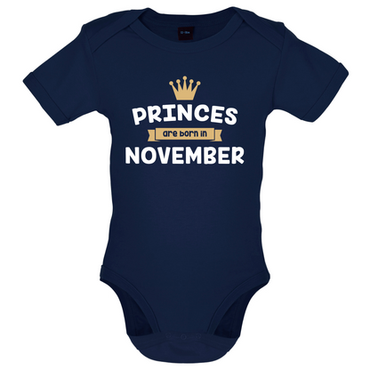 Princes Are Born In November Baby T Shirt