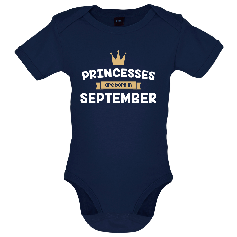 Princesses Are Born In September Baby T Shirt