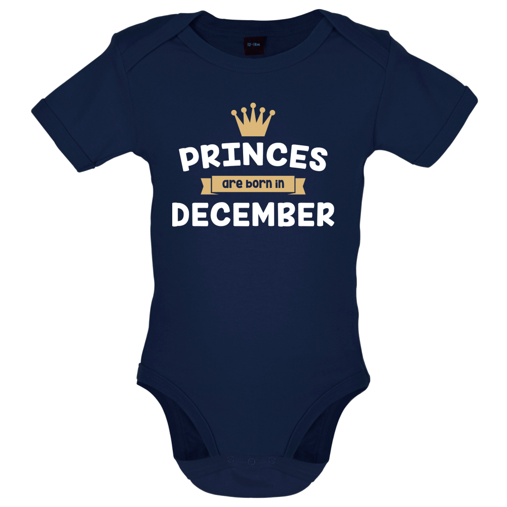 Princes Are Born In December Baby T Shirt