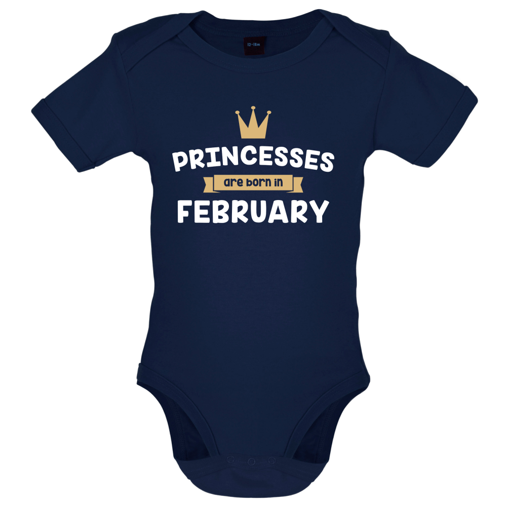 Princesses Are Born In February Baby T Shirt