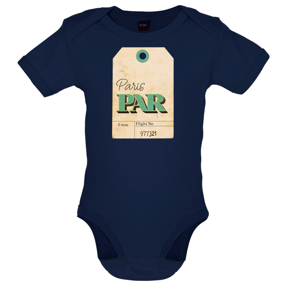 Paris Travel Tag Baby T Shirt