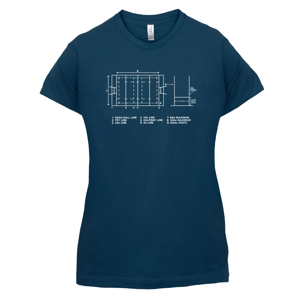 Rugby Pitch Diagram T Shirt