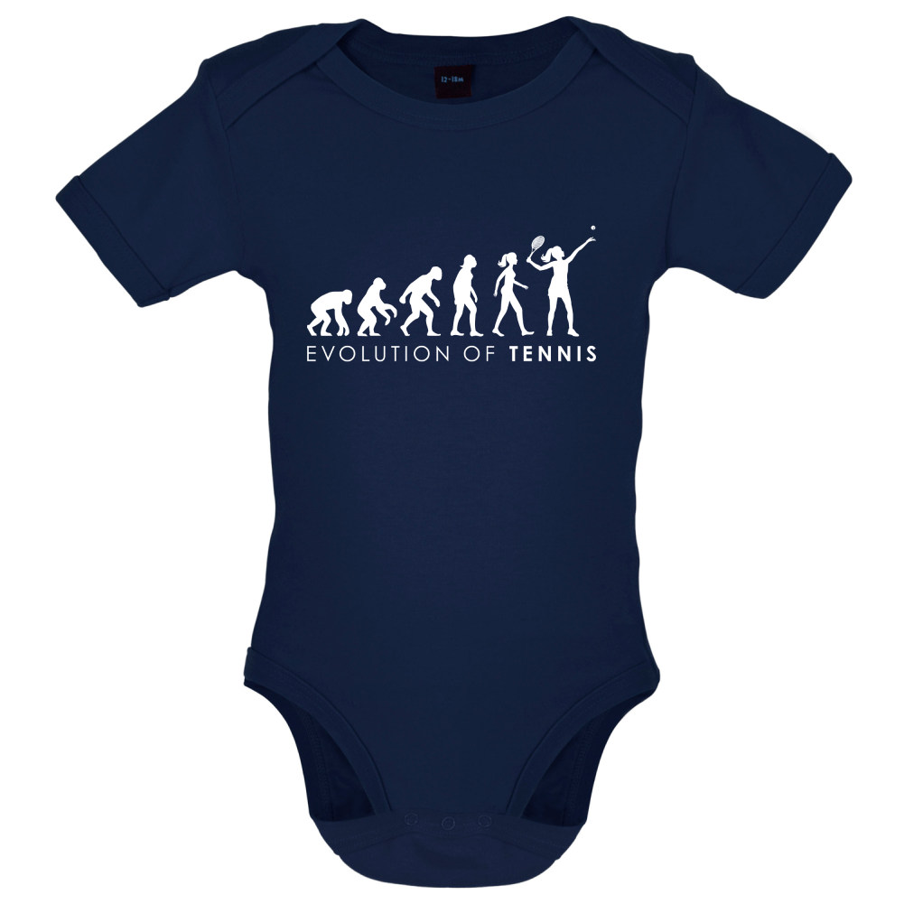 Evolution Of Woman Tennis Baby T Shirt