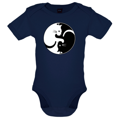 Yin Yang Cat Baby T Shirt