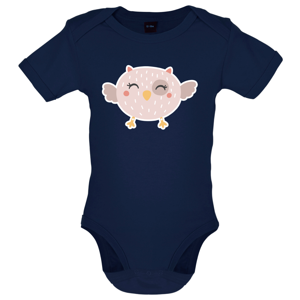 Smiley Face Baby Owl Baby T Shirt