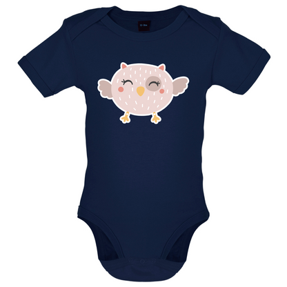 Smiley Face Baby Owl Baby T Shirt