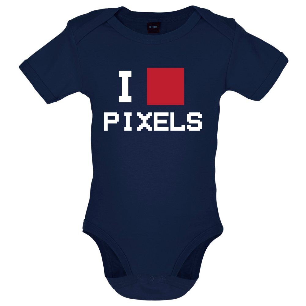 Pixel Heart Baby T Shirt