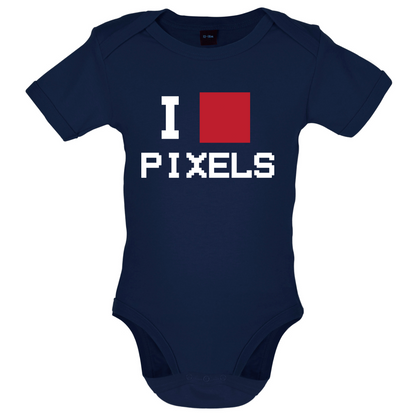 Pixel Heart Baby T Shirt