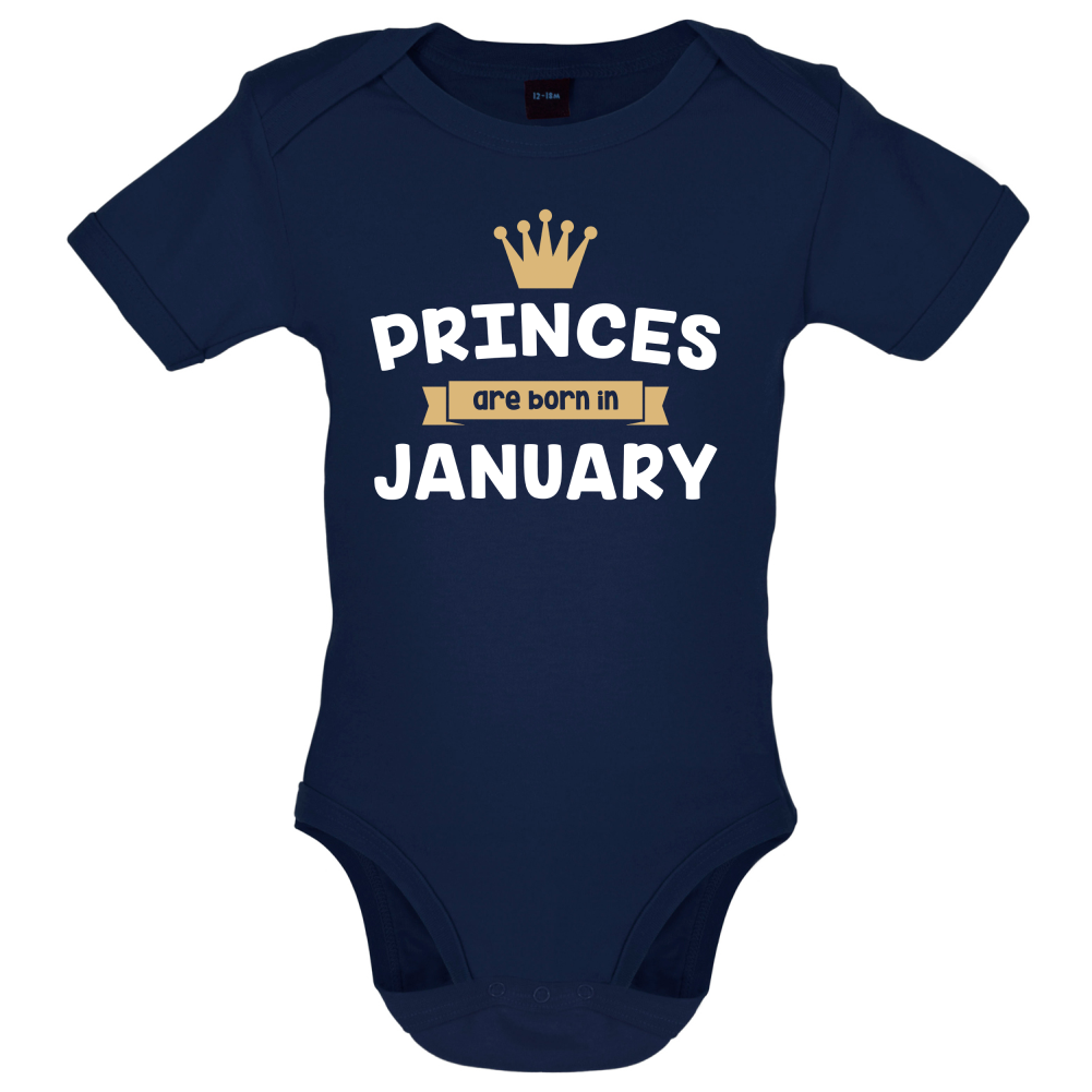 Princes Are Born In January Baby T Shirt
