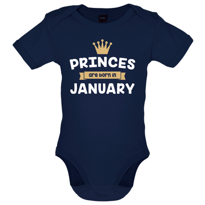 Princes Are Born In January Baby T Shirt