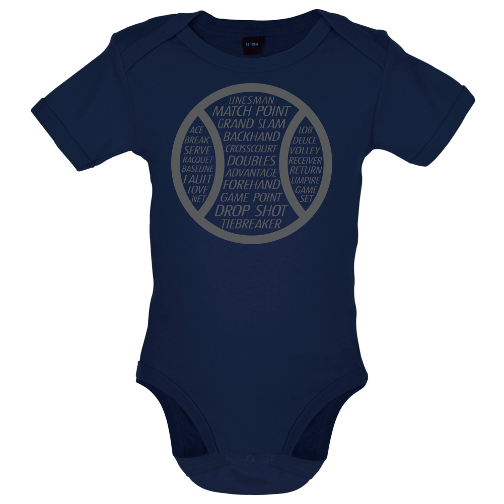 Tennis Word Ball Baby T Shirt