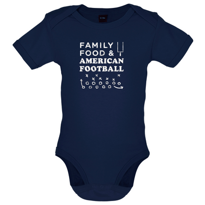 Family Food & American Football Baby T Shirt