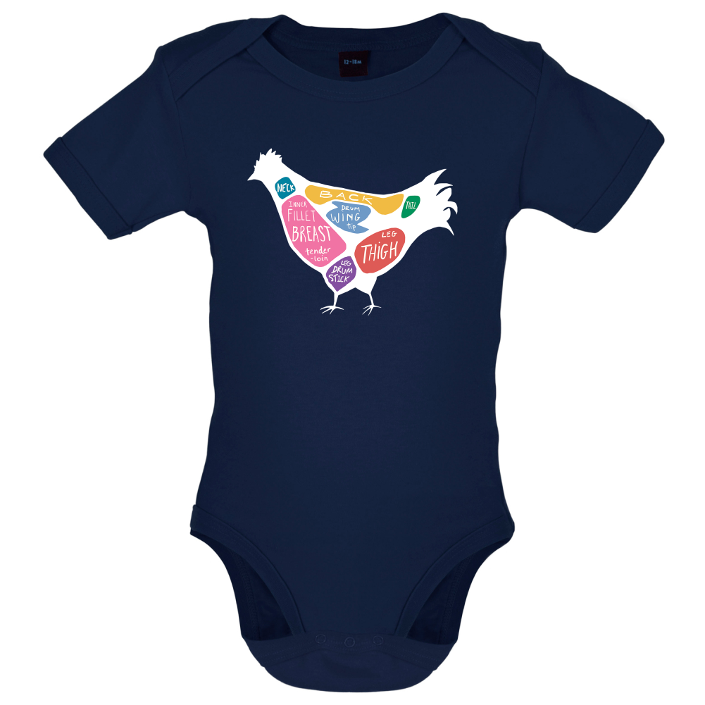 Butcher Chicken Diagram Baby T Shirt
