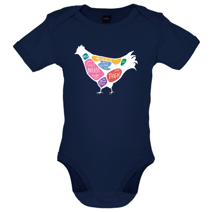 Butcher Chicken Diagram Baby T Shirt