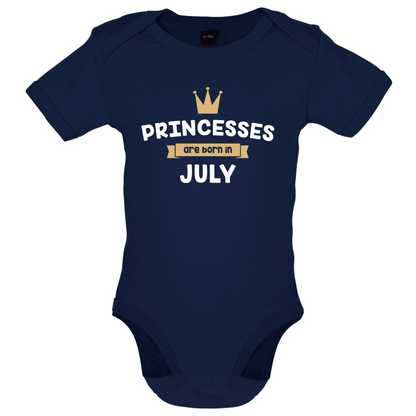 Princesses Are Born In July Baby T Shirt