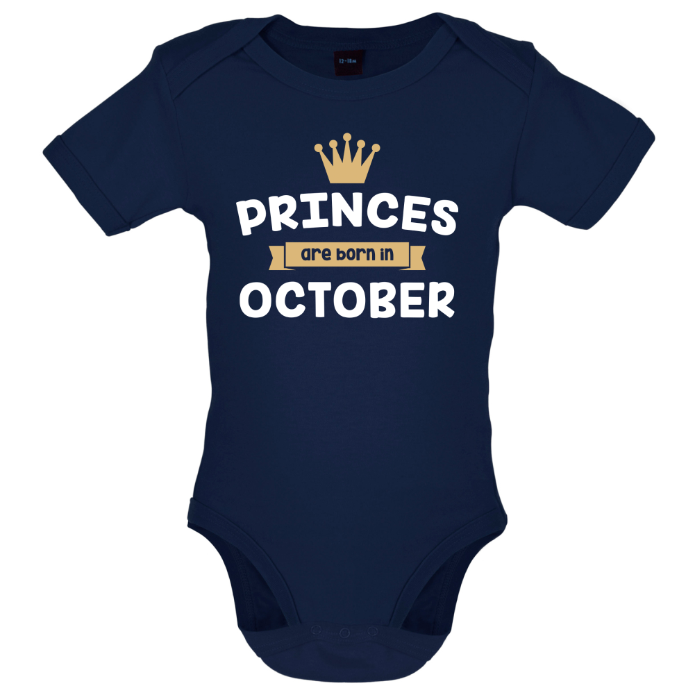 Princes Are Born In October Baby T Shirt