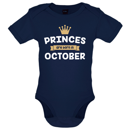 Princes Are Born In October Baby T Shirt