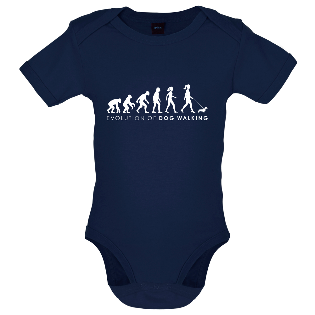 Evolution Of Woman Dog Walking Baby T Shirt