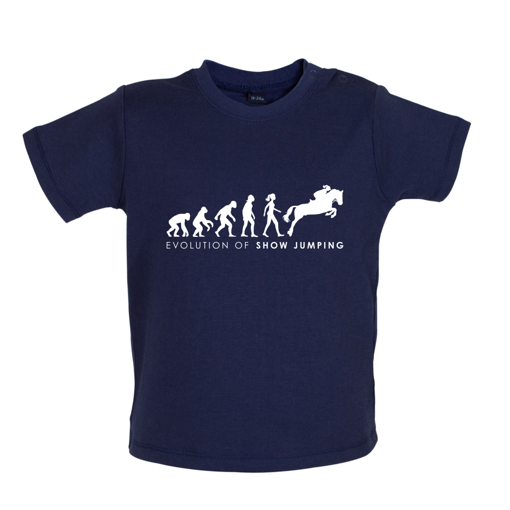 Evolution Of Woman Show Jumping Baby T Shirt