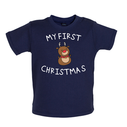 Reindeer First Xmas Baby T Shirt