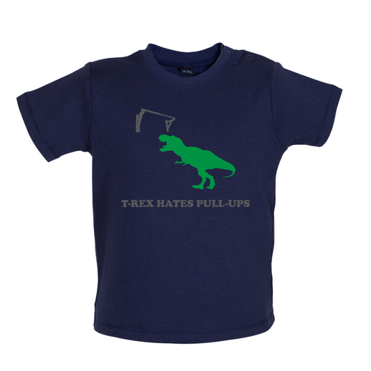 T-Rex Hates Pull-Ups Baby T Shirt
