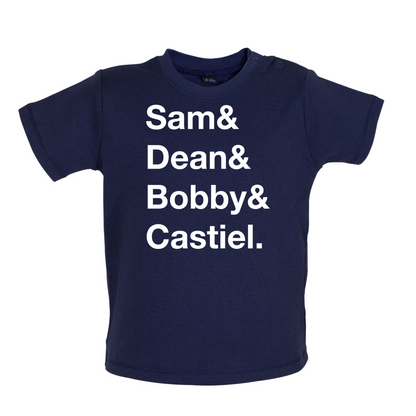 Sam & Dean & Bobby & Castiel Baby T Shirt