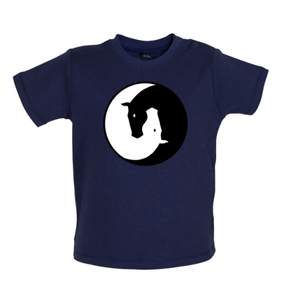 Yin Yang Horses Baby T Shirt