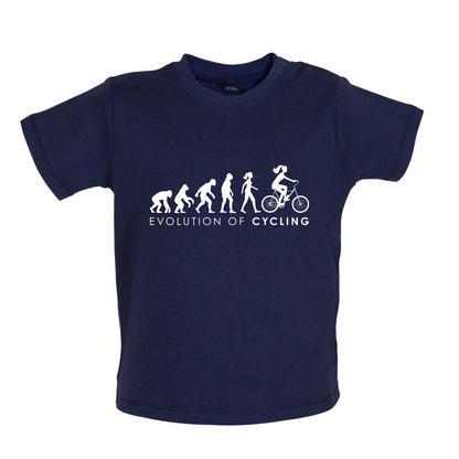Evolution Of Woman Cycling Baby T Shirt