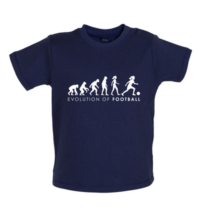 Evolution Of Woman Football Baby T Shirt