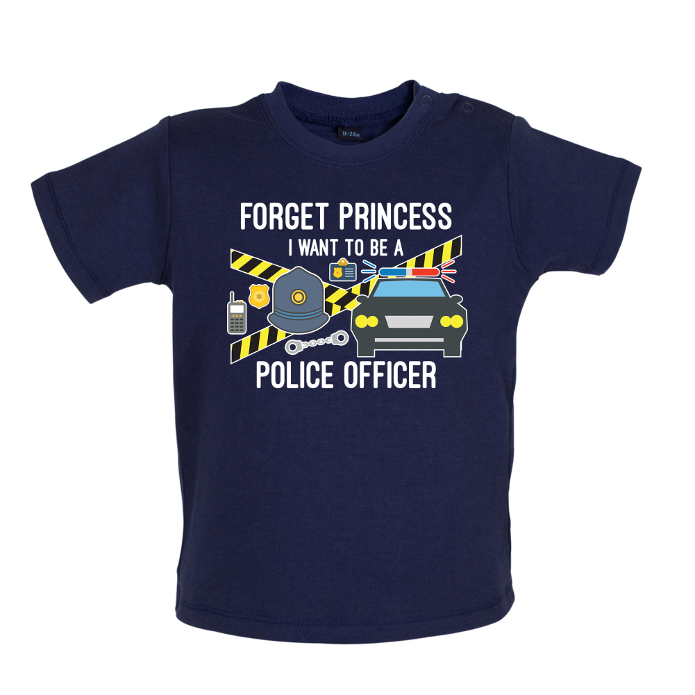 Forget Princess Police Officer Kids T Shirt