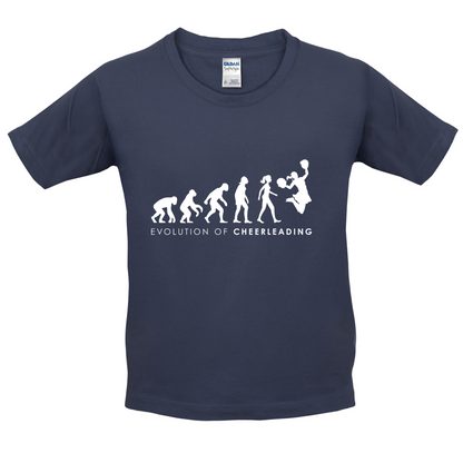 Evolution Of Woman Cheerleading Kids T Shirt