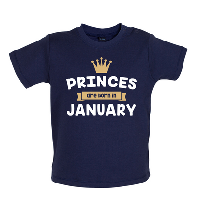Princes Are Born In January Baby T Shirt