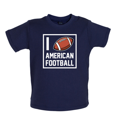 I Heart American Football Baby T Shirt
