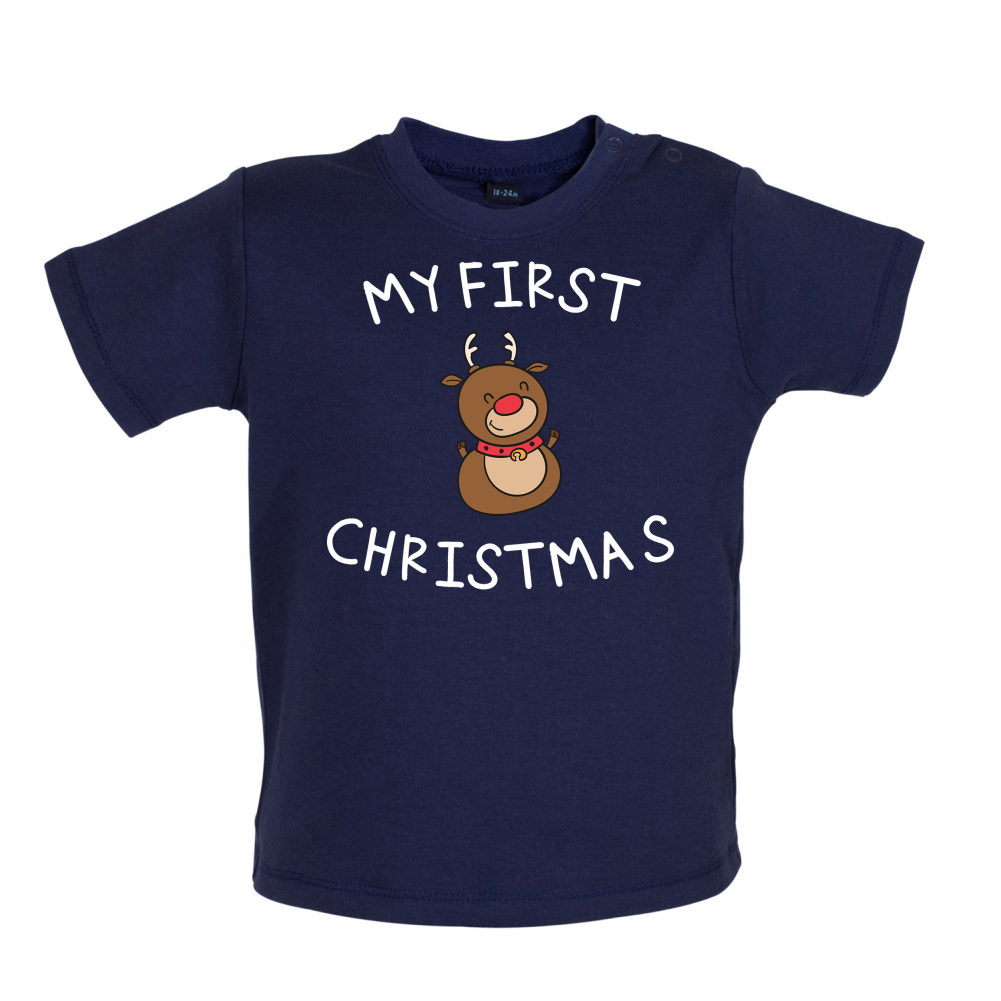 Reindeer First Xmas Baby T Shirt